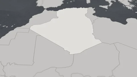 Map of HIGHLIGHT-ALGERIA Video stock 311804530