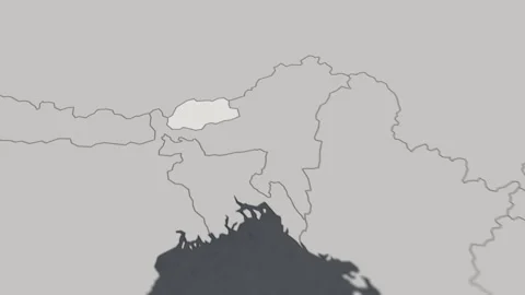 Map of HIGHLIGHT-BHUTAN Stock-Footage 311804745