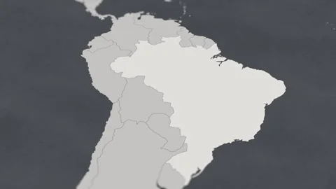 Map of HIGHLIGHT-BRAZIL Stock Footage 311804752
