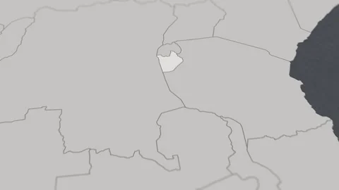 Map of HIGHLIGHT-BURUNDI Stock Footage 311804808