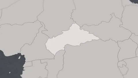 Map of HIGHLIGHT-CENTRAL AFRICAN REPUBLIC Stock Footage 311804865