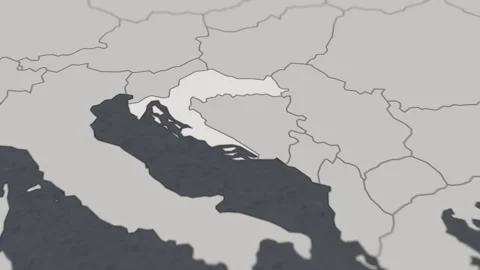 Map of HIGHLIGHT-CROATIA Stock Footage 311805002