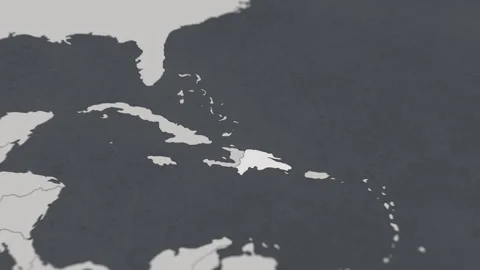 Map of HIGHLIGHT-Dominican Republic Stock Footage 311805156