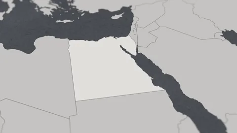 Map of HIGHLIGHT-EGYPT Stock Footage 311805254