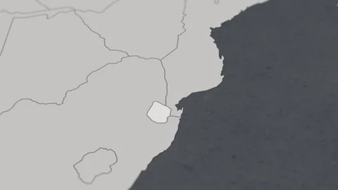 Map of HIGHLIGHT-Eswatini Stock Footage 311805342