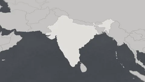 Map of HIGHLIGHT-India Stock Footage 311805795