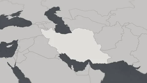 Map of HIGHLIGHT-Iran Stock Footage 311805886