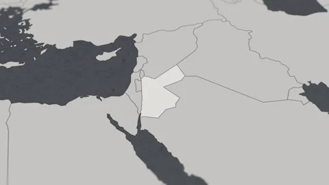 Map of HIGHLIGHT-Jordan Stock Footage 311806034