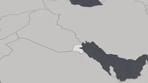 Map of HIGHLIGHT-KUWAIT Stock Footage 311806073