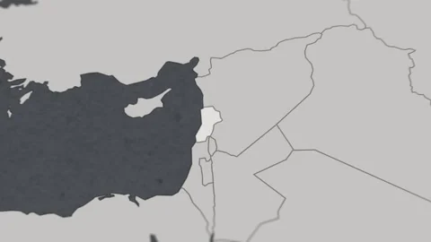 Map of HIGHLIGHT-LEBANON Stock Footage 311806220
