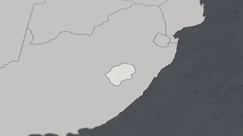 Map of HIGHLIGHT-LESOTHO Stock Footage 311806221