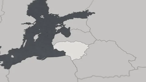Map of HIGHLIGHT-LITHUANIA Stock Footage 311806379