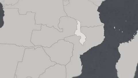 Map of HIGHLIGHT-MALAWI Stock Footage 311806500