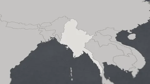 Map of HIGHLIGHT-MYANMAR Stock Footage 311810530