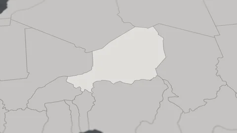Map of HIGHLIGHT-NIGER Stock-Footage 311807645