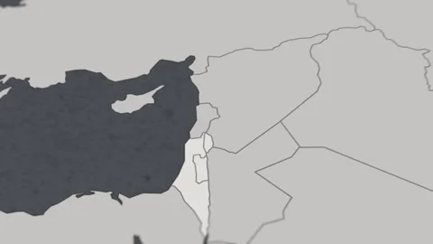 Map of HIGHLIGHT-Palestine Stock Footage 311808992