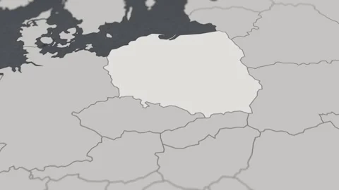 Map of HIGHLIGHT-POLAND Stock Footage 311810611