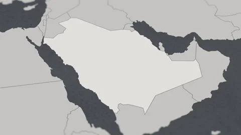 Map of HIGHLIGHT-Saudi Arabia Stock Footage 311809570