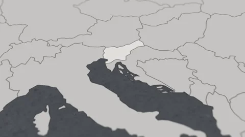 Map of HIGHLIGHT-SLOVENIA Stock Footage 311809577