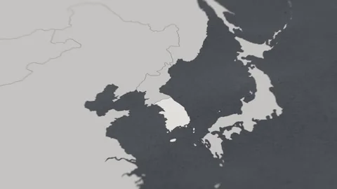 Map of HIGHLIGHT-SOUTH KOREA Stock Footage 311809716