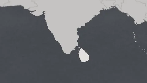 Map of HIGHLIGHT-SRI LANKA Stock Footage 311809728