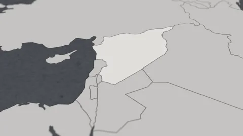 Map of HIGHLIGHT-SYRIA Stock Footage 311809858