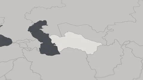 Map of HIGHLIGHT-TURKMENISTAN Stock Footage 311809999