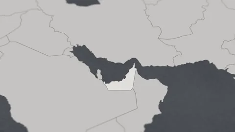 Map of HIGHLIGHT-UAE Stock Footage 311810181