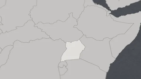 Map of HIGHLIGHT-UGANDA Stock Footage 311810182