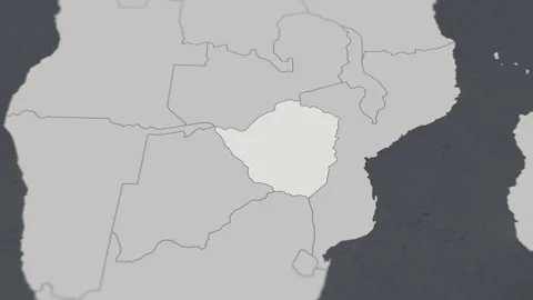 Map of HIGHLIGHT-ZIMBABWE Video stock 311810468