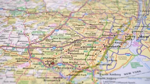Map of Highways In Middlesex County New Jersey USA. Stock Footage 165105253