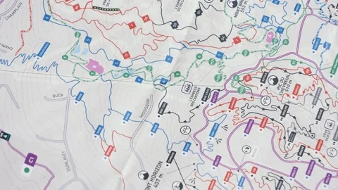 Map Hiking Mountain Stock Footage 272931852