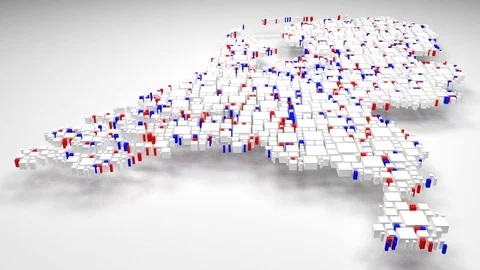 Map of Holland - Europe  - Stock Footage 81005449