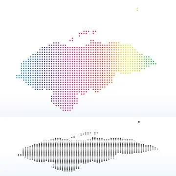 Map of Honduras with Dot Pattern 스톡 일러스트
