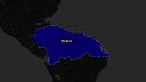 Map OF Honduras Video stock 294086409
