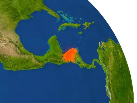 Map of Honduras in red Stock Illustration