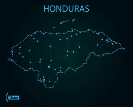 Map of Honduras. Vector illustration. World map Stock Illustration