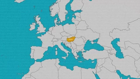 Map of Hungary Stock Footage 295282953