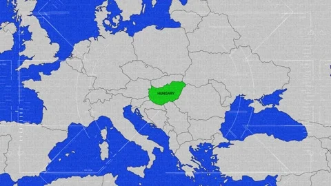 Map Of Hungary Stock Footage 318660656