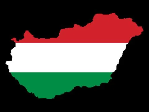 Map of hungary Stock Illustration