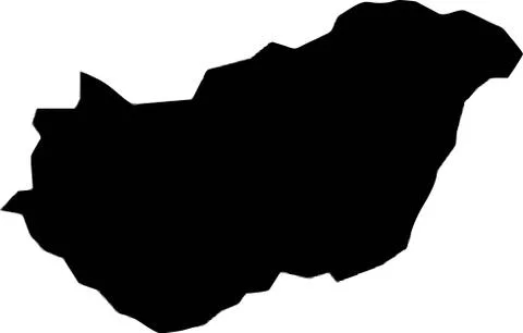Map of Hungary. Stock Illustration