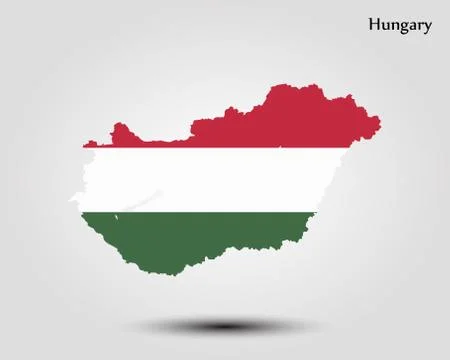 Map of Hungary Stock Illustration