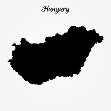 Map of Hungary Stock Illustration