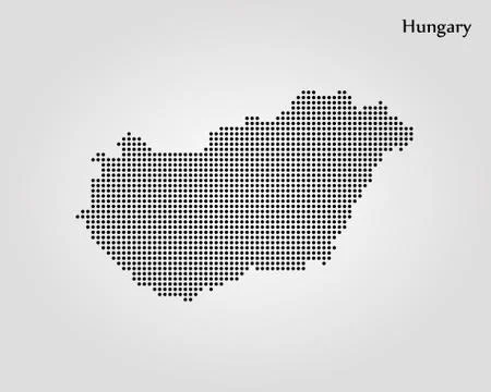 Map of Hungary. Vector illustration. World map Stock Illustration