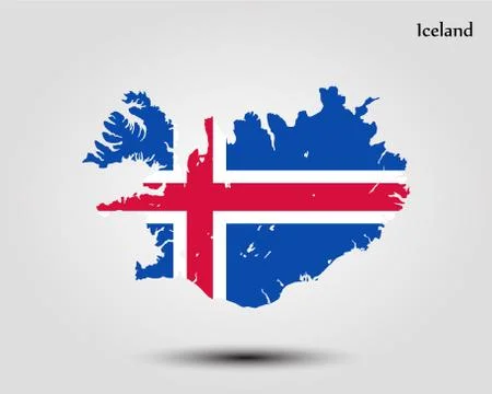 Map of Iceland Stock Illustration