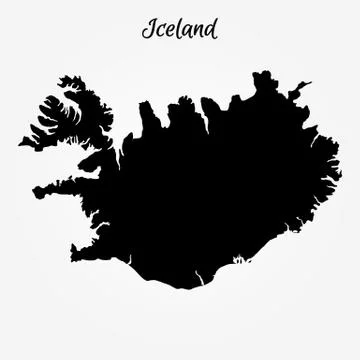 Map of Iceland Stock Illustration