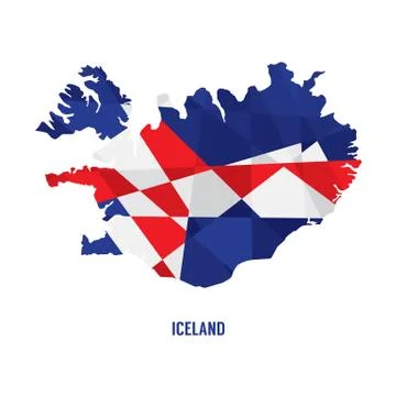 Map of Iceland Vector Illustration Stock-Illustration