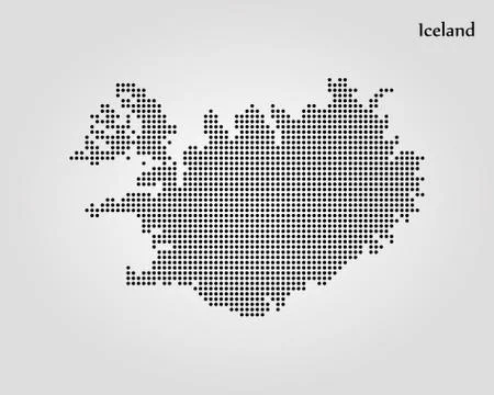 Map of Iceland. Vector illustration. World map Stock Illustration