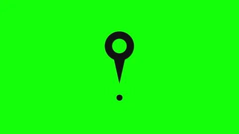 Map icon animation looping on green screen Stock Footage 297656316