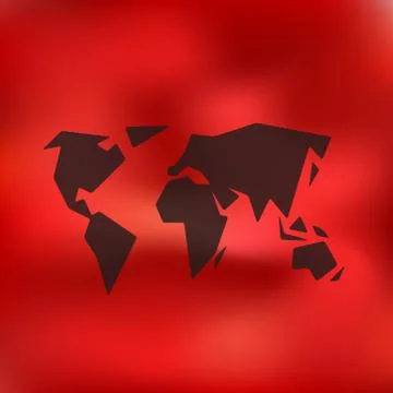 Map icon on blurred background Stock Illustration